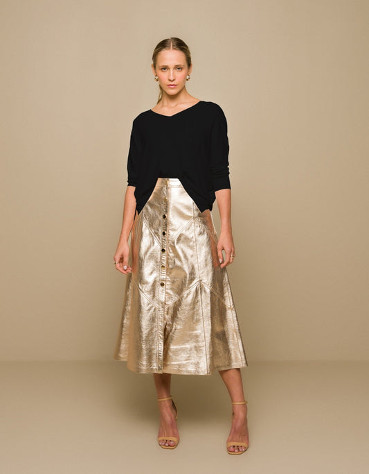 BLUSA OVER MADRE REINA TRICOT PRETO