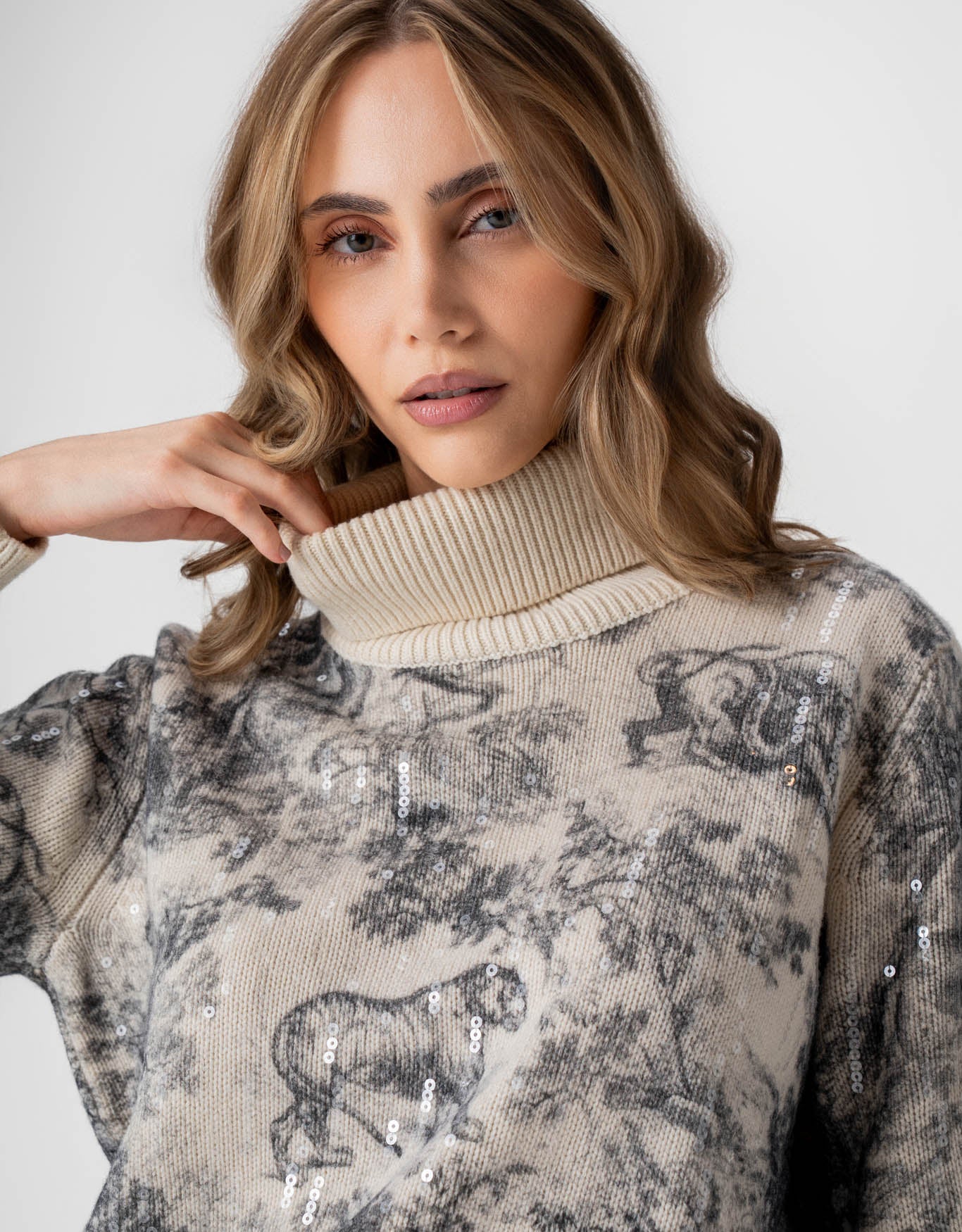 BLUSA SUETER PRINT MADRE REINA CRU