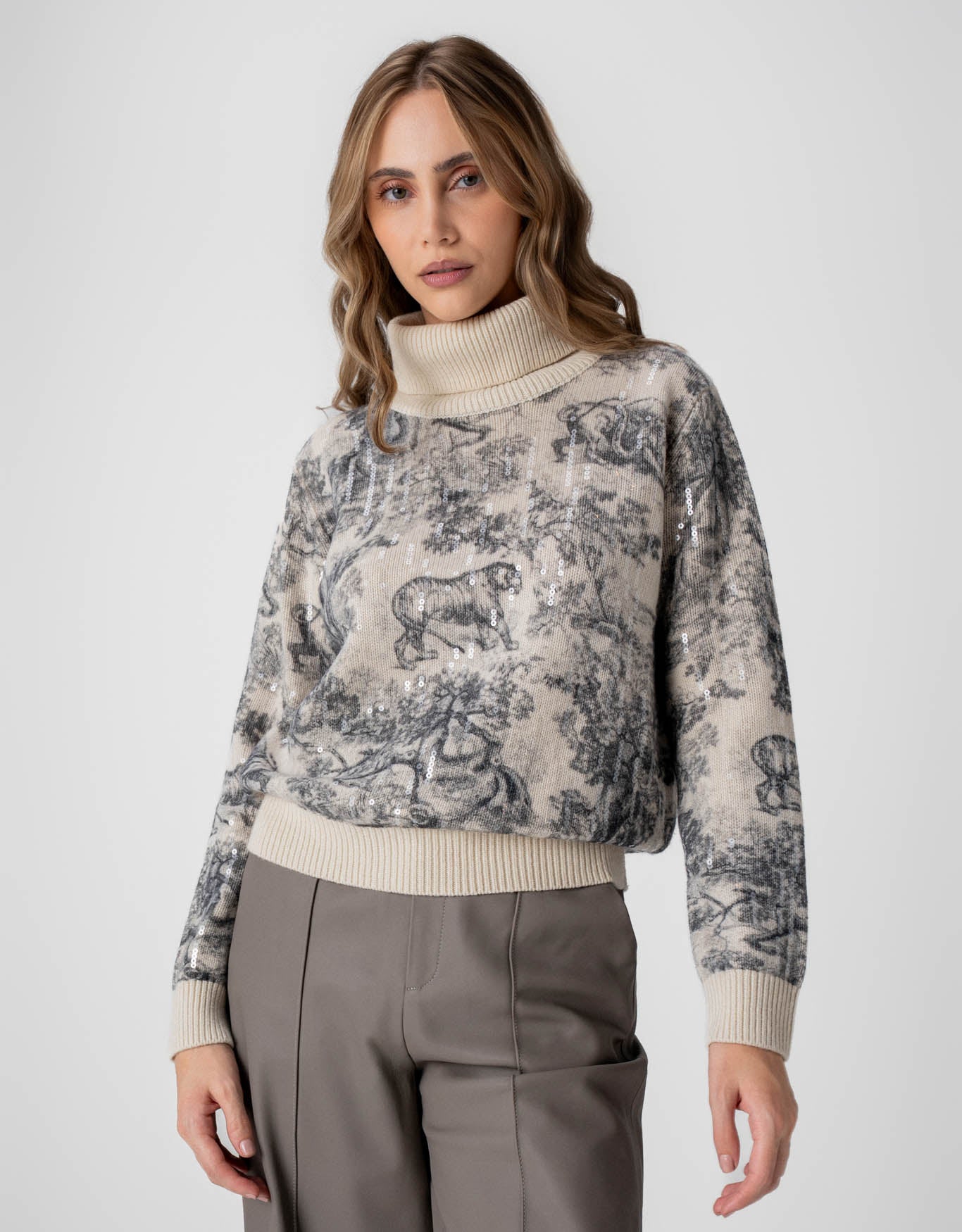 BLUSA SUETER PRINT MADRE REINA CRU