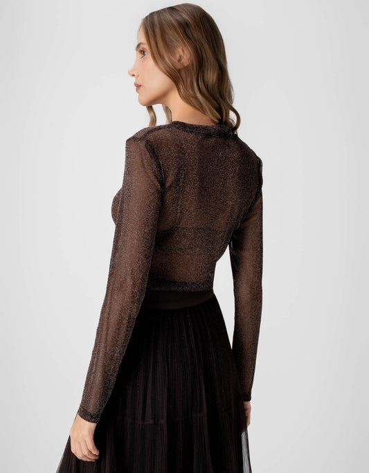 BLUSA VITORIA MADRE REINA CHOCOLATE