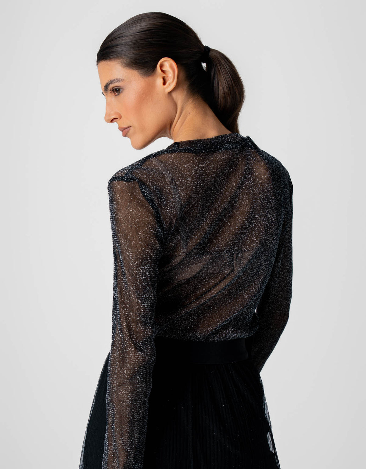 BLUSA VITORIA MADRE REINA PRETO/PRATA