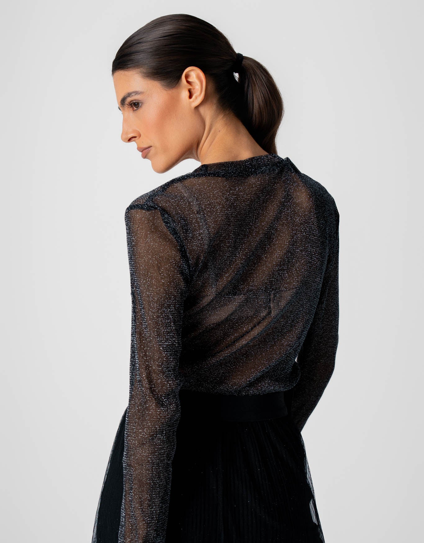 BLUSA VITORIA MADRE REINA PRETO/PRATA