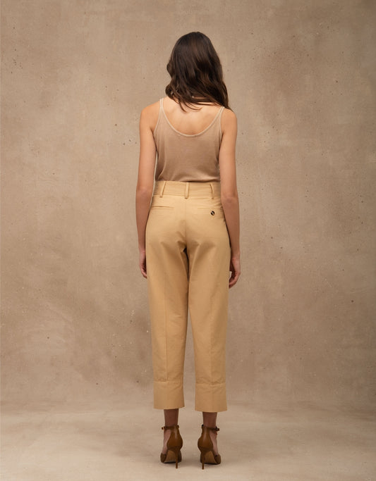 CALÇA CLÉO MADRE REINA ALFAIATARIA AREIA