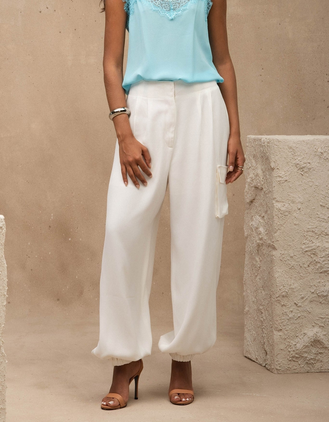 CALÇA ELIZA MADRE REINA ALFAIATARIA OFF WHITE