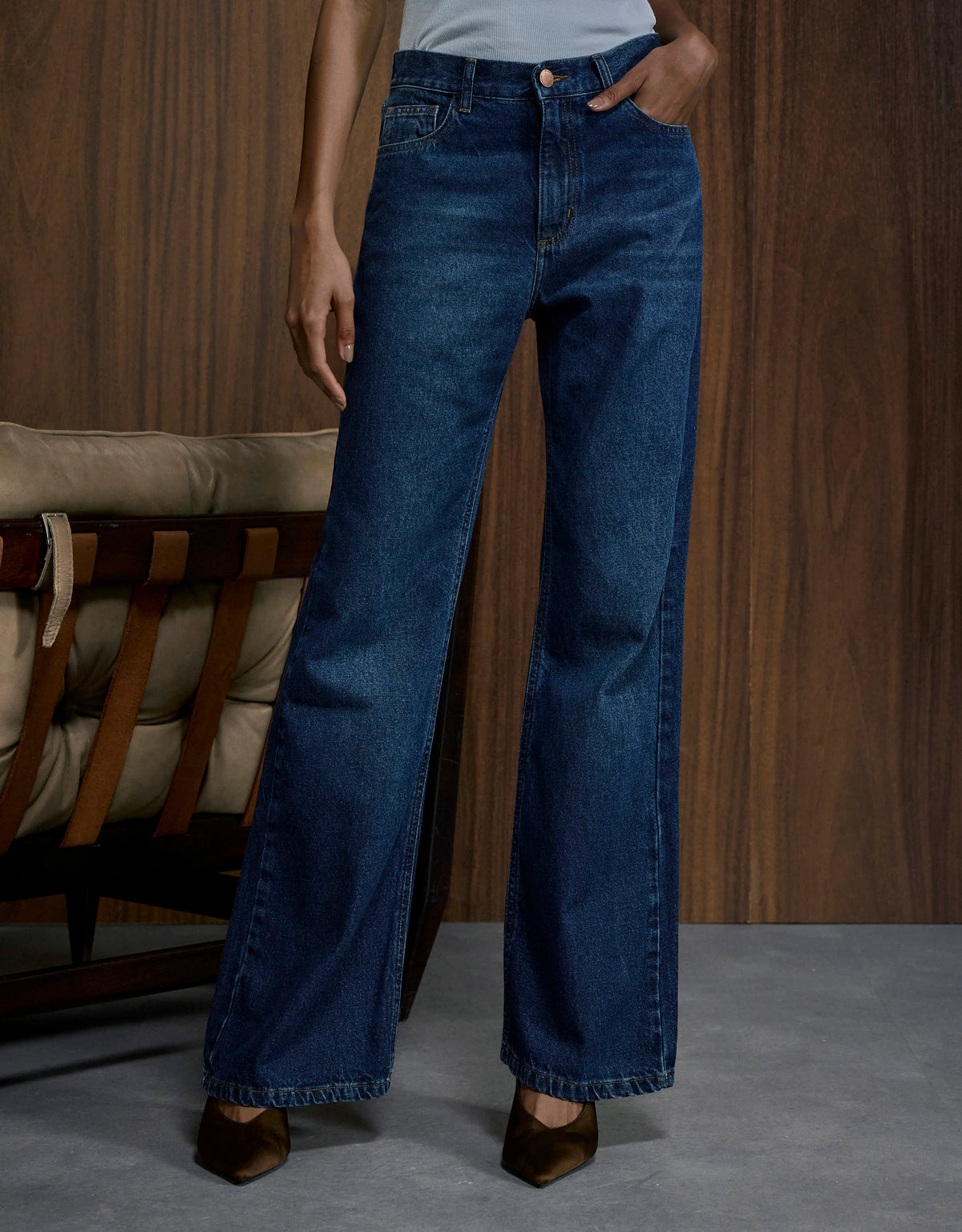 CALÇA FERNANDA MADRE REINA JEANS AZUL JEANS