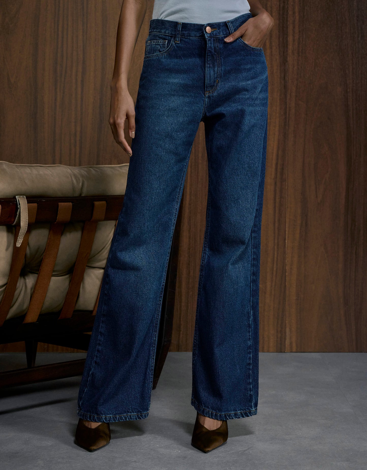 CALÇA FERNANDA MADRE REINA JEANS AZUL JEANS