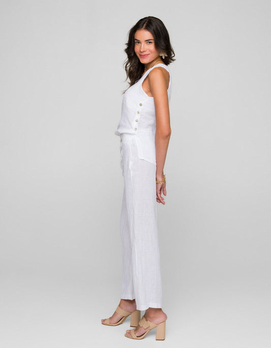 CALÇA GABI MADRE REINA LINHO BRANCO