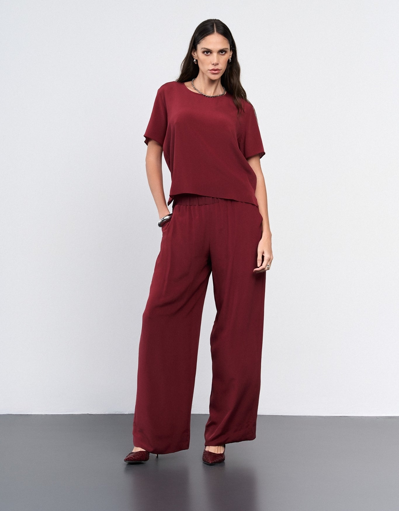 CALÇA LAÍS MADRE REINA SEDA PINOT