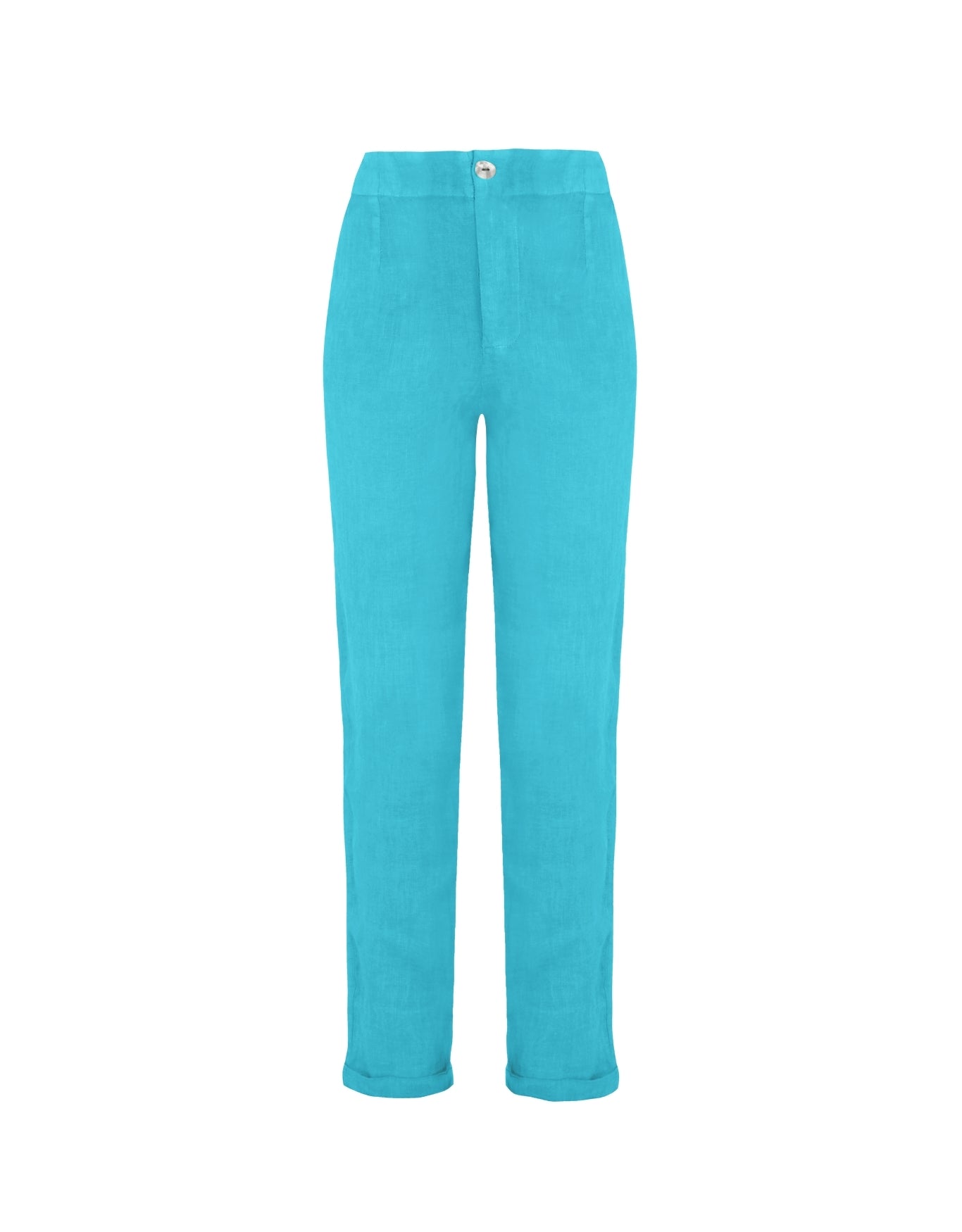 CALÇA MADRE REINA LINHO TURQUOISE