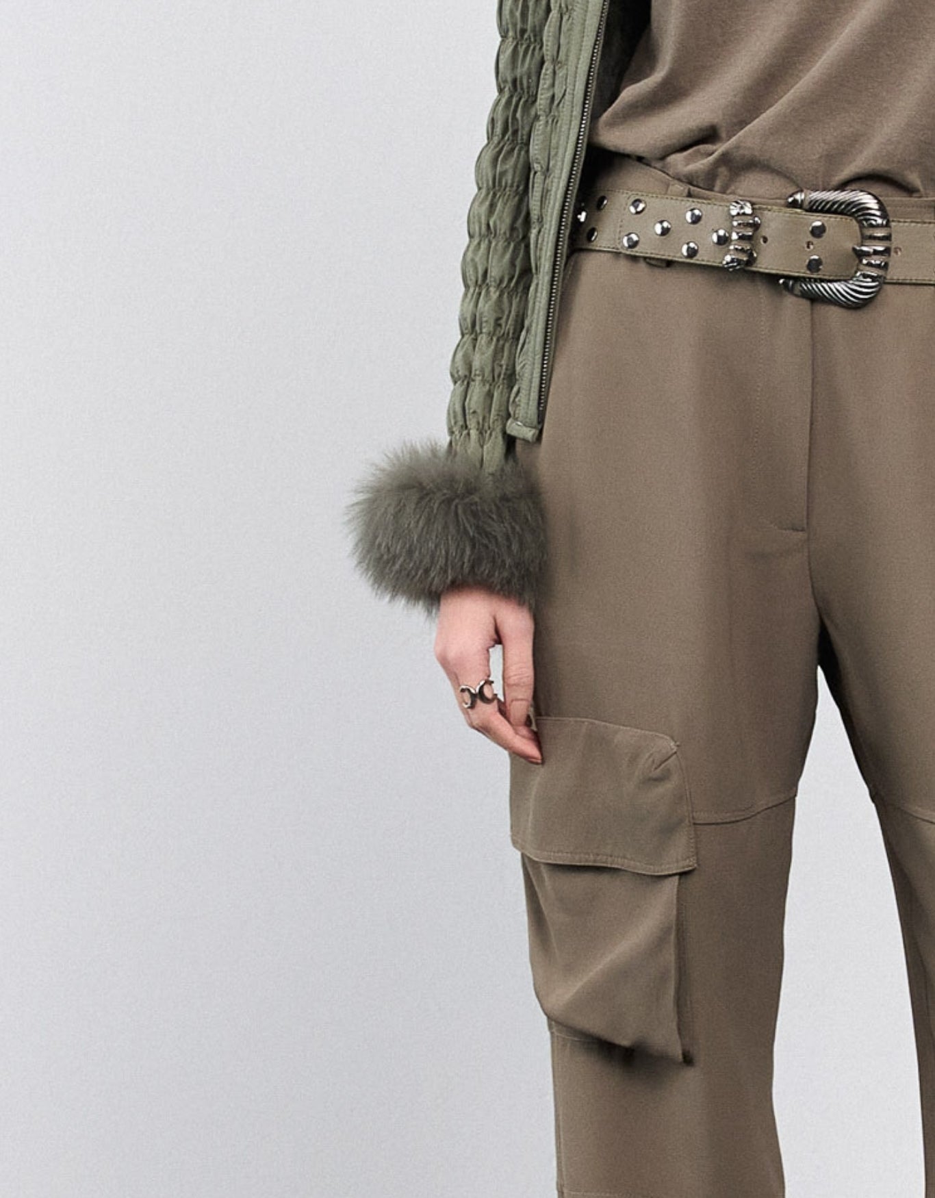 CALÇA MARGÔ MADRE REINA ALFAIATARIA GREIGE