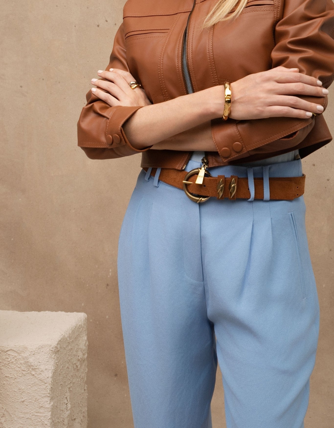 CALÇA MARIANA MADRE REINA ALFAIATARIA AZUL ÁGATA