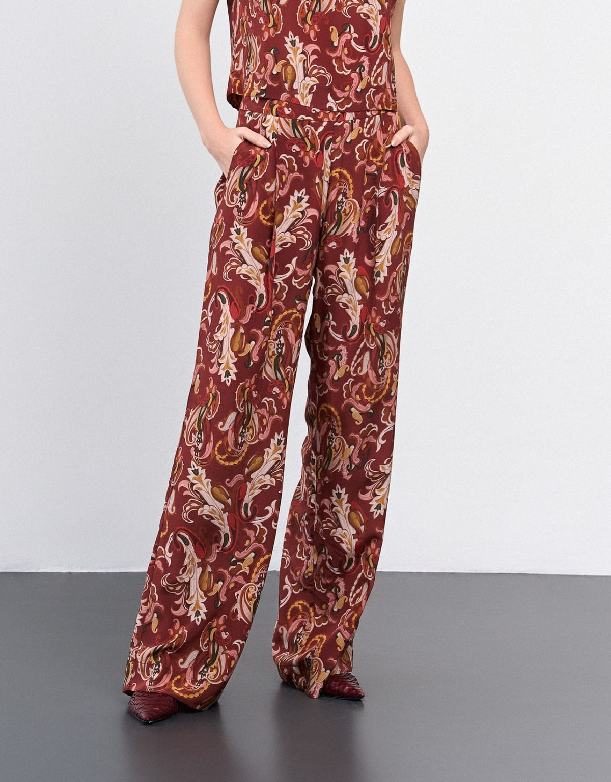 CALÇA MELINA MADRE REINA SEDA PAISLEY