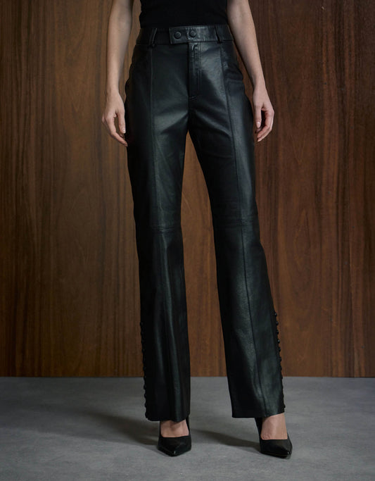 CALÇA SOPHIA MADRE REINA COURO PRETO