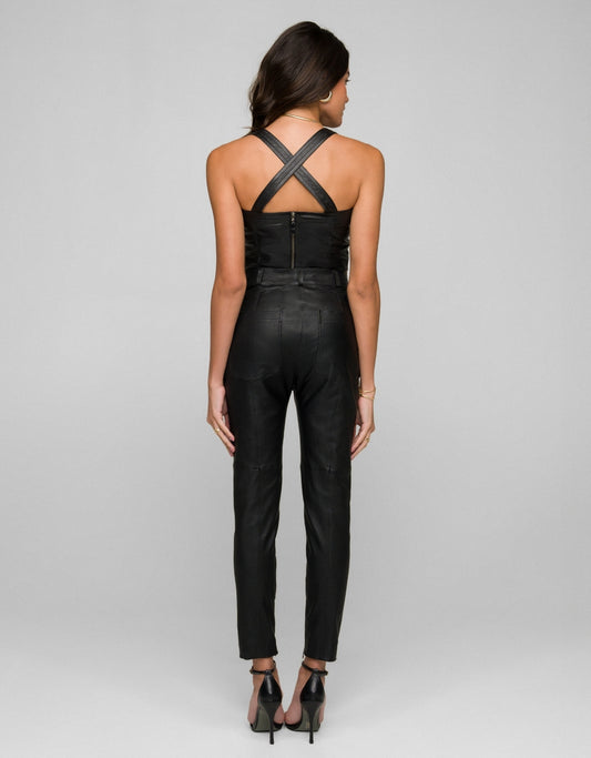 CALÇA STRECH MADRE REINA COURO PRETO