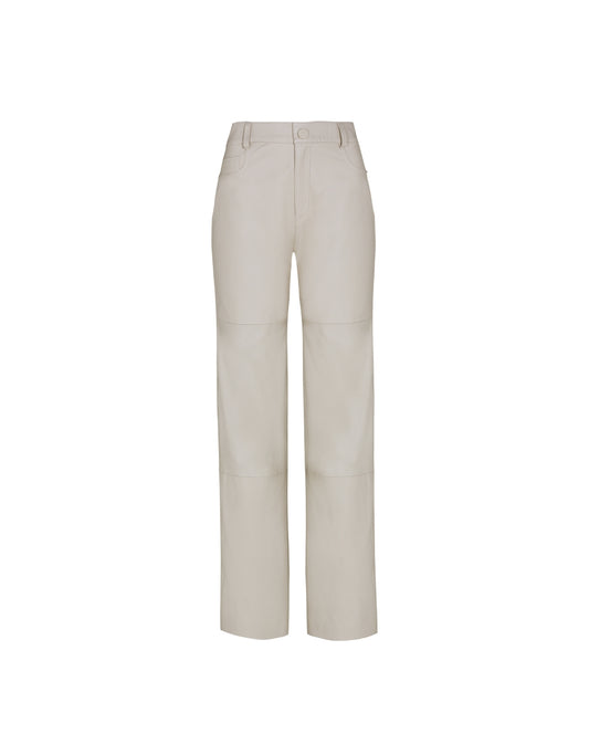 CALÇA VERONICA MADRE REINA COURO OFF WHITE