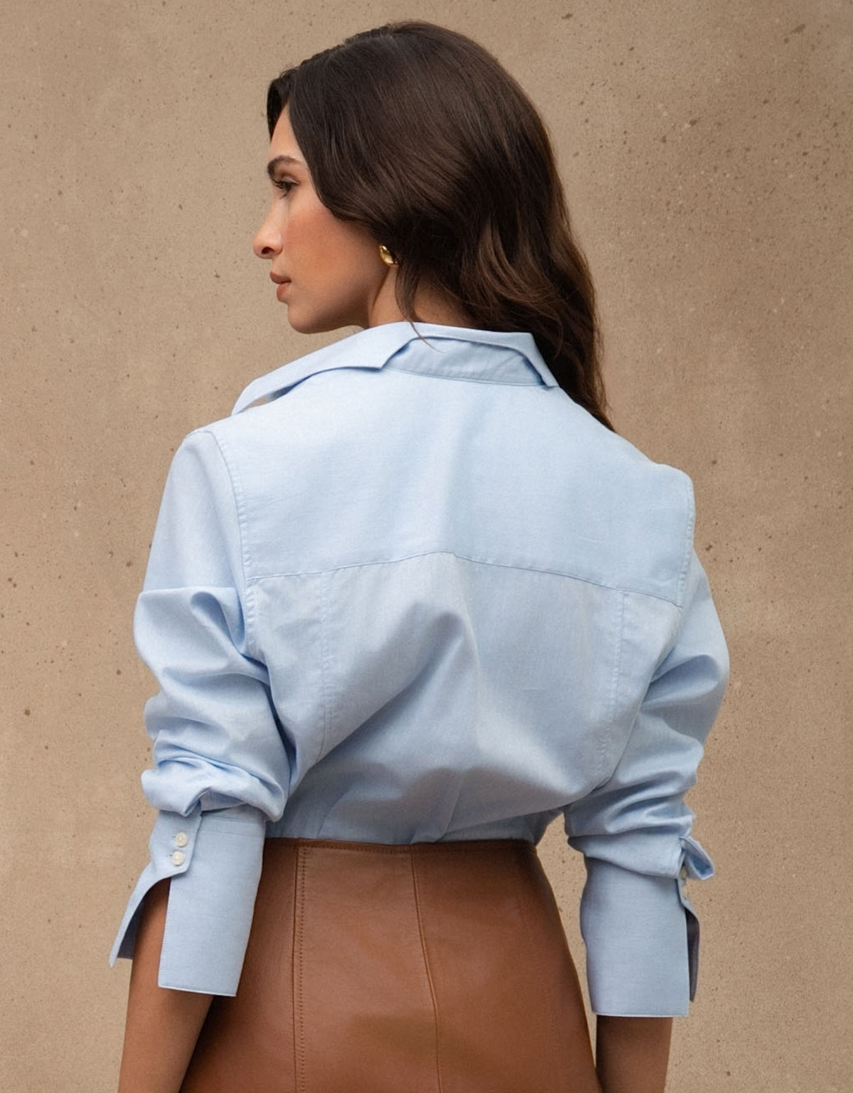 CAMISA ANNA MADRE REINA TRICOLINE AZUL ÁGATA