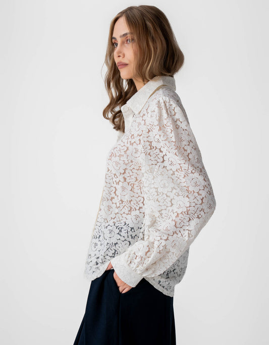 CAMISA BIANCA MADRE REINA CRU