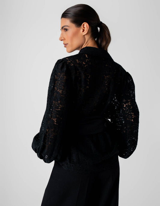 CAMISA BIANCA MADRE REINA PRETO