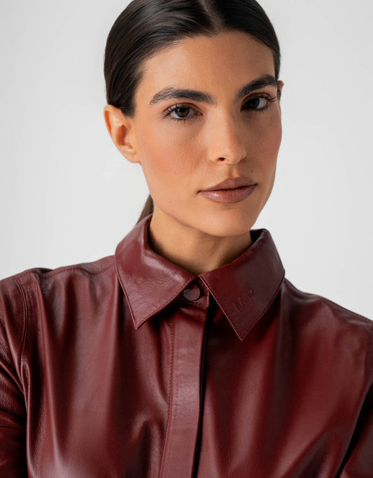 CAMISA BRUNA MADRE REINA COURO CANELA