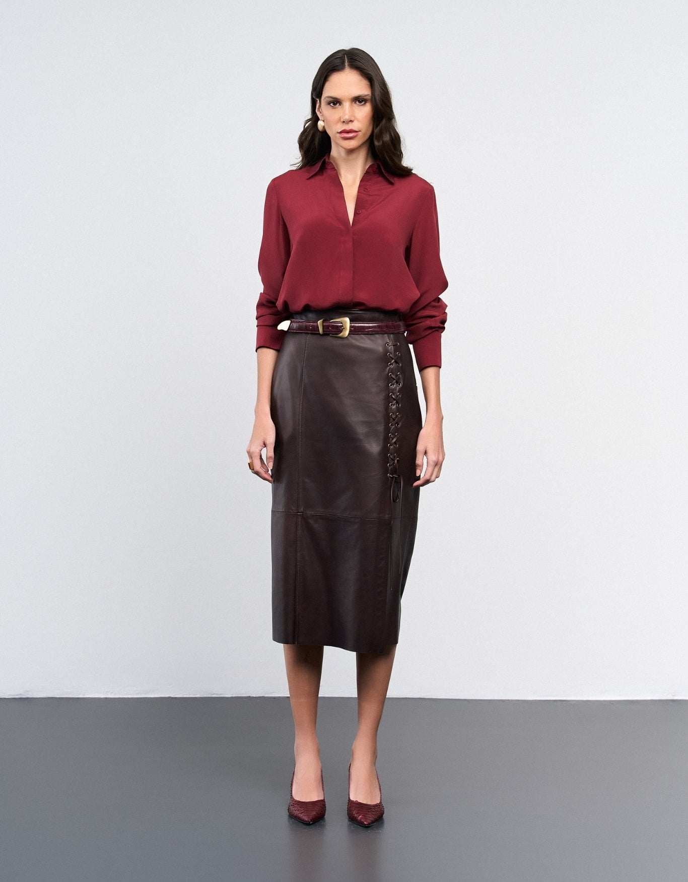 CAMISA CLASSIC MADRE REINA SEDA PINOT