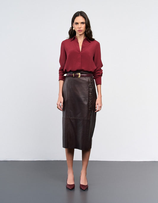 CAMISA CLASSIC MADRE REINA SEDA PINOT