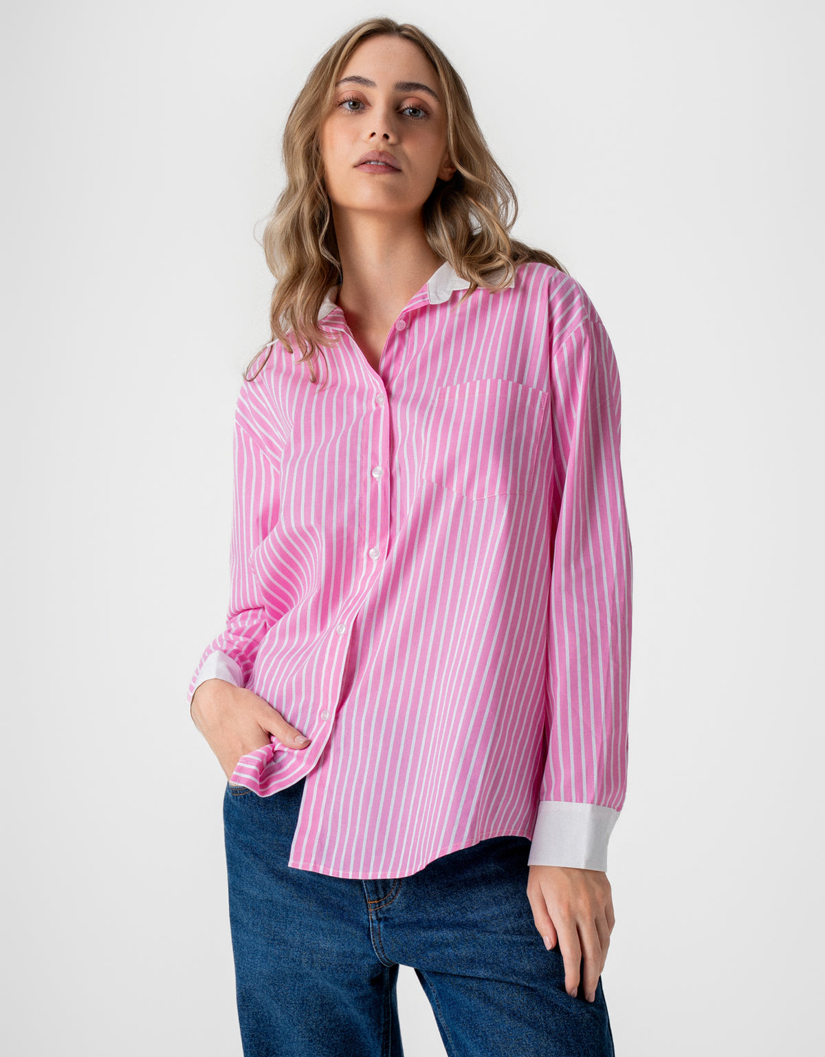CAMISA CRIS MADRE REINA TRICOLINE ROSA