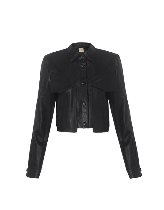 CAMISA ELISA MADRE REINA COURO PRETO