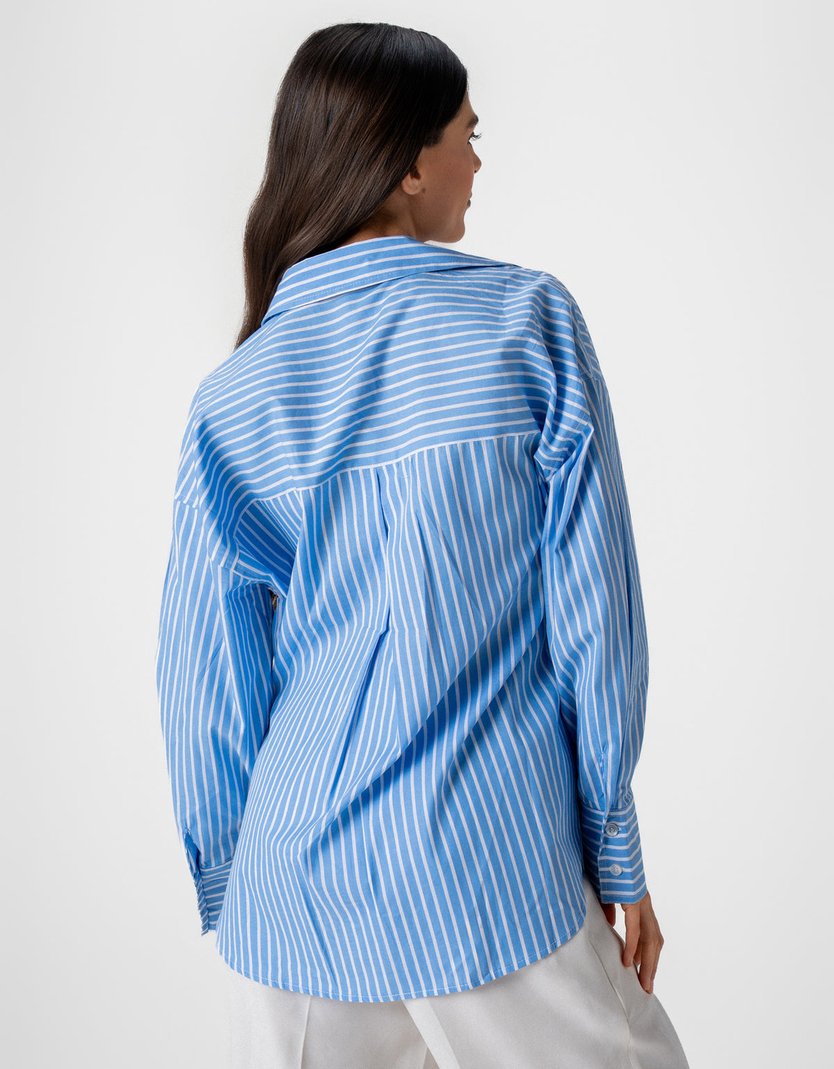 CAMISA FABIA MADRE REINA AZUL LISTRAS