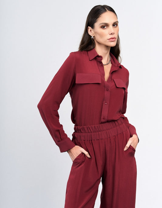 CAMISA LAÍS MADRE REINA SEDA PINOT