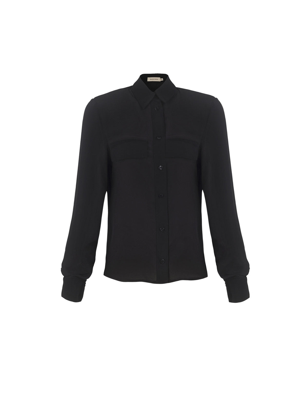 CAMISA LAÍS MADRE REINA SEDA PRETA