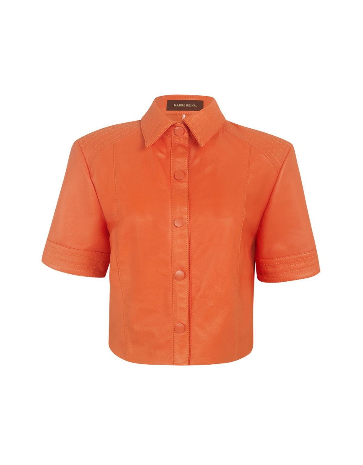 CAMISA MARIANA MADRE REINA COURO LARANJA PITANGA