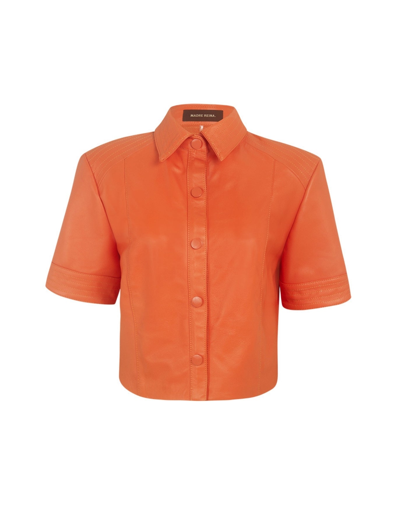 CAMISA MARIANA MADRE REINA COURO LARANJA PITANGA