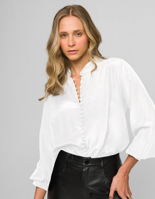 CAMISA MEGAN  MADRE REINA SEDA OFF WHITE