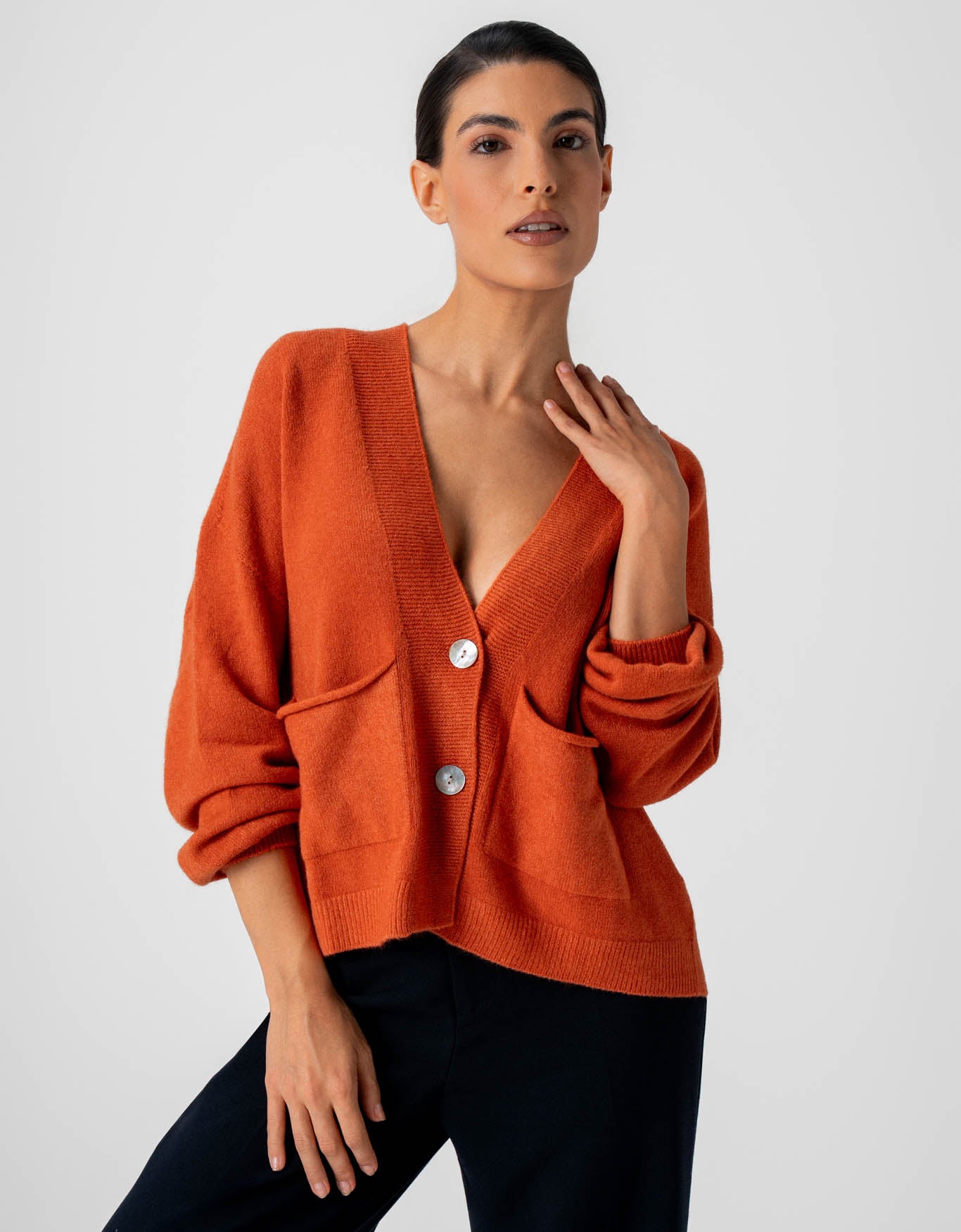 CARDIGAN JADE MADRE REINA LARANJA