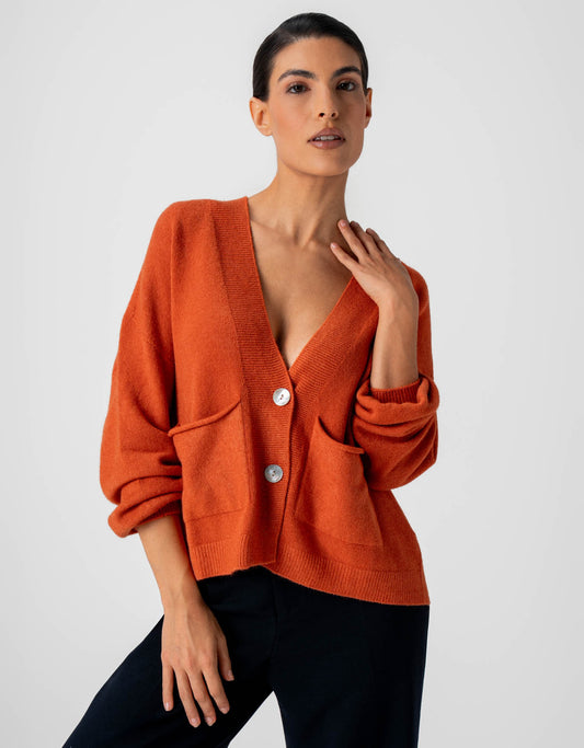 CARDIGAN JADE MADRE REINA LARANJA