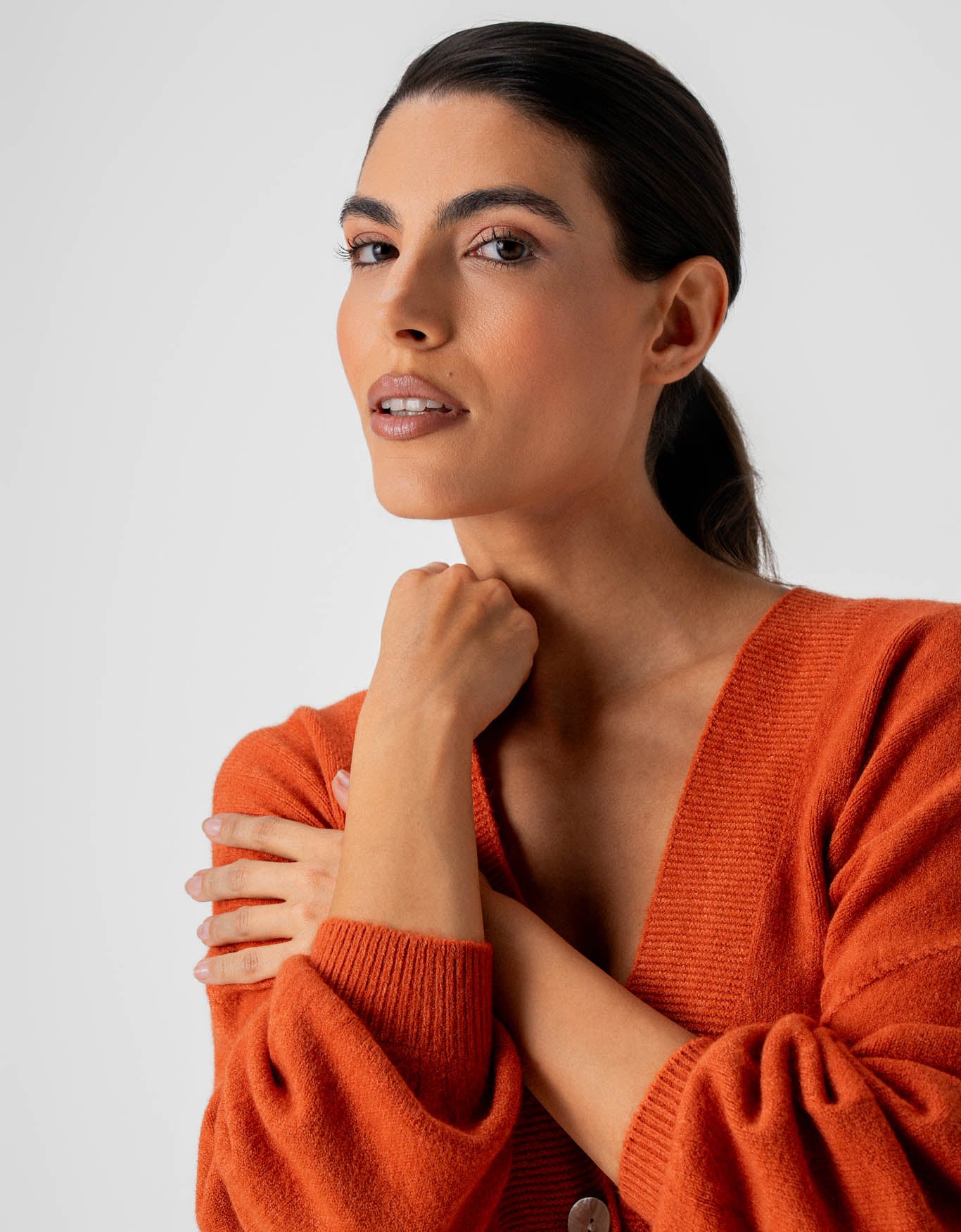 CARDIGAN JADE MADRE REINA LARANJA