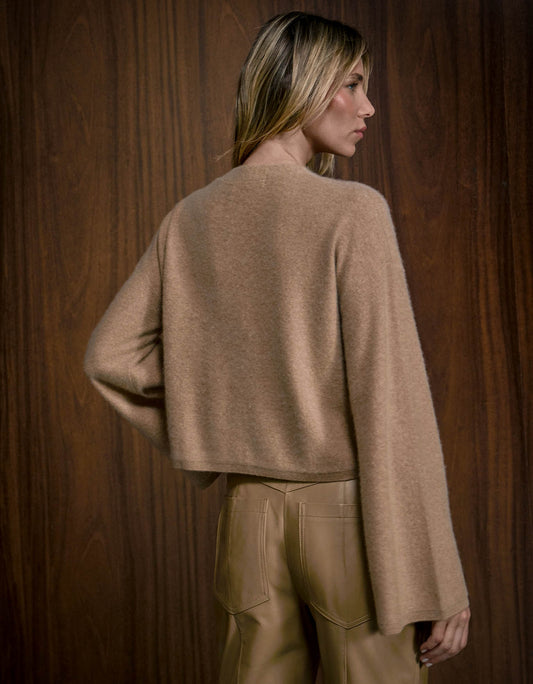 CARDIGAN OLÍVIA MADRE REINA CASHMERE CAMEL