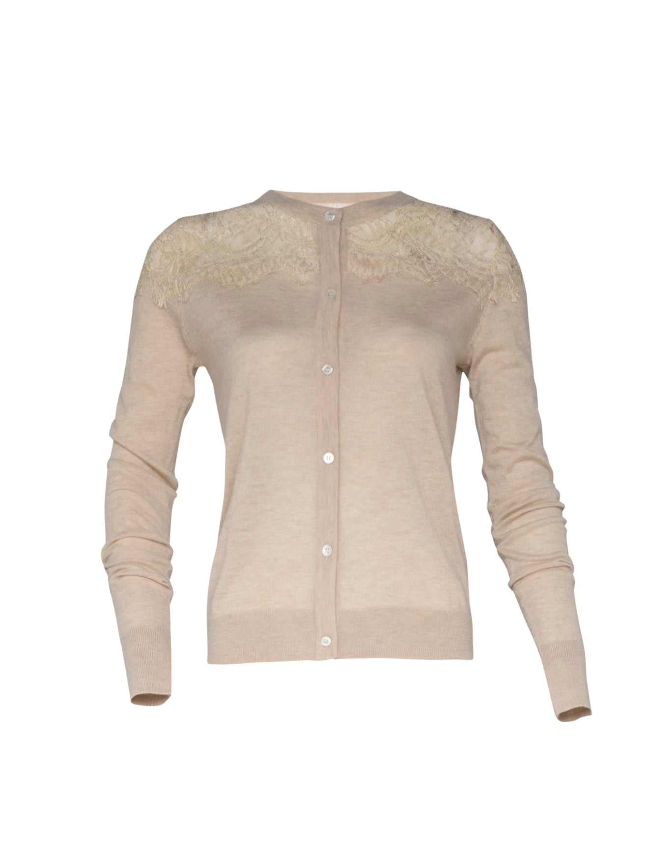 CARDIGAN RENDA MADRE REINA CASHMERE CAMEL