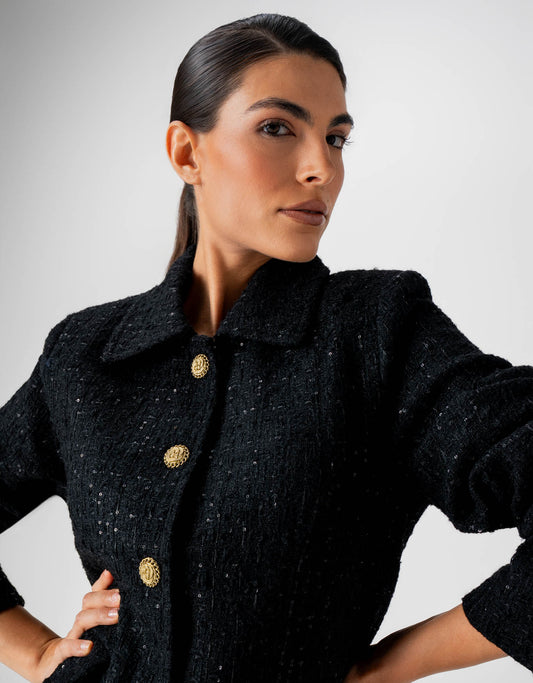 CASACO AURORA MADRE REINA PRETO