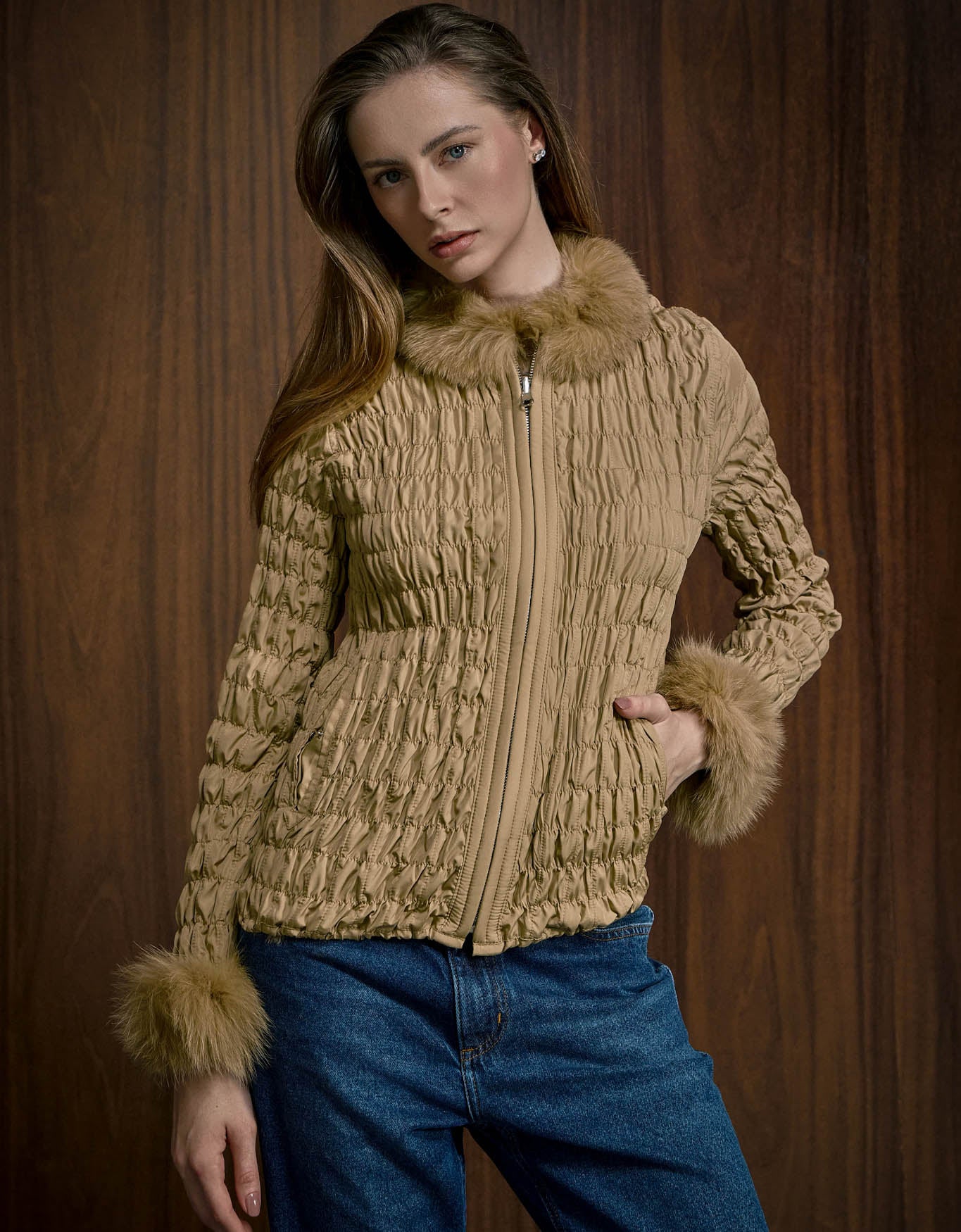 CASACO BIA MADRE REINA PELE ARGILA