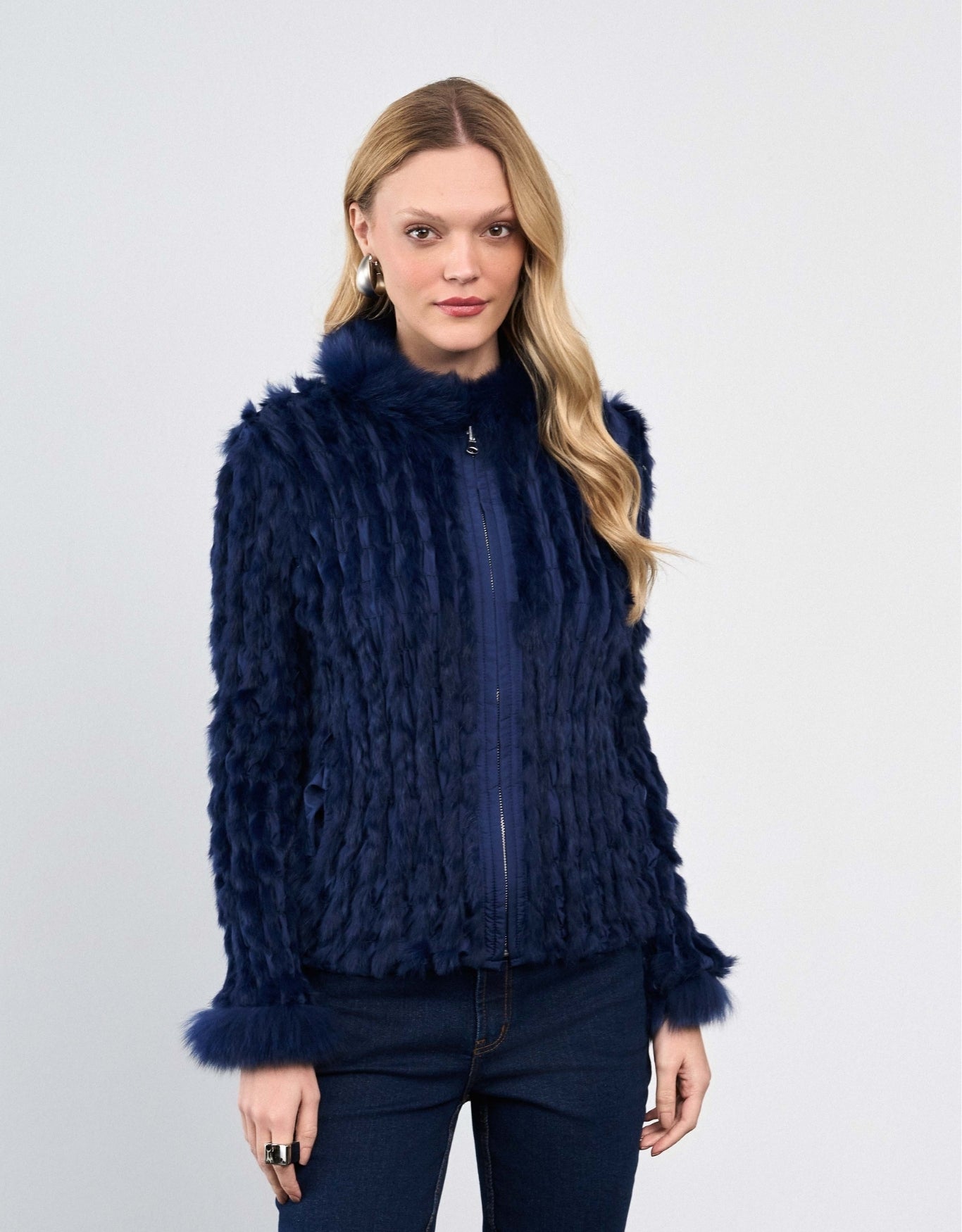 CASACO BIA MADRE REINA PELE NAVY