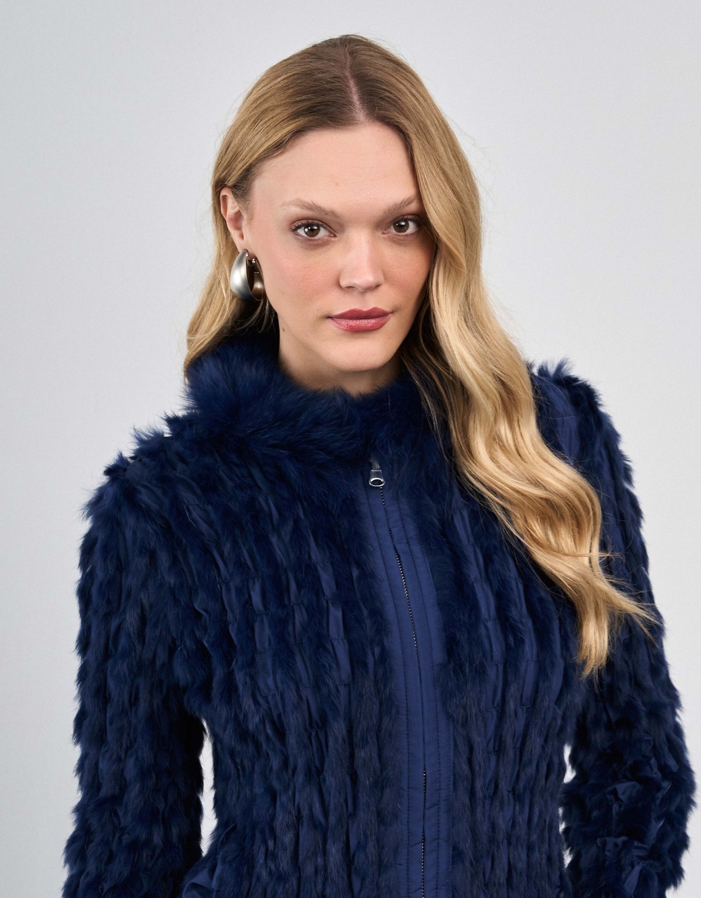 CASACO BIA MADRE REINA PELE NAVY