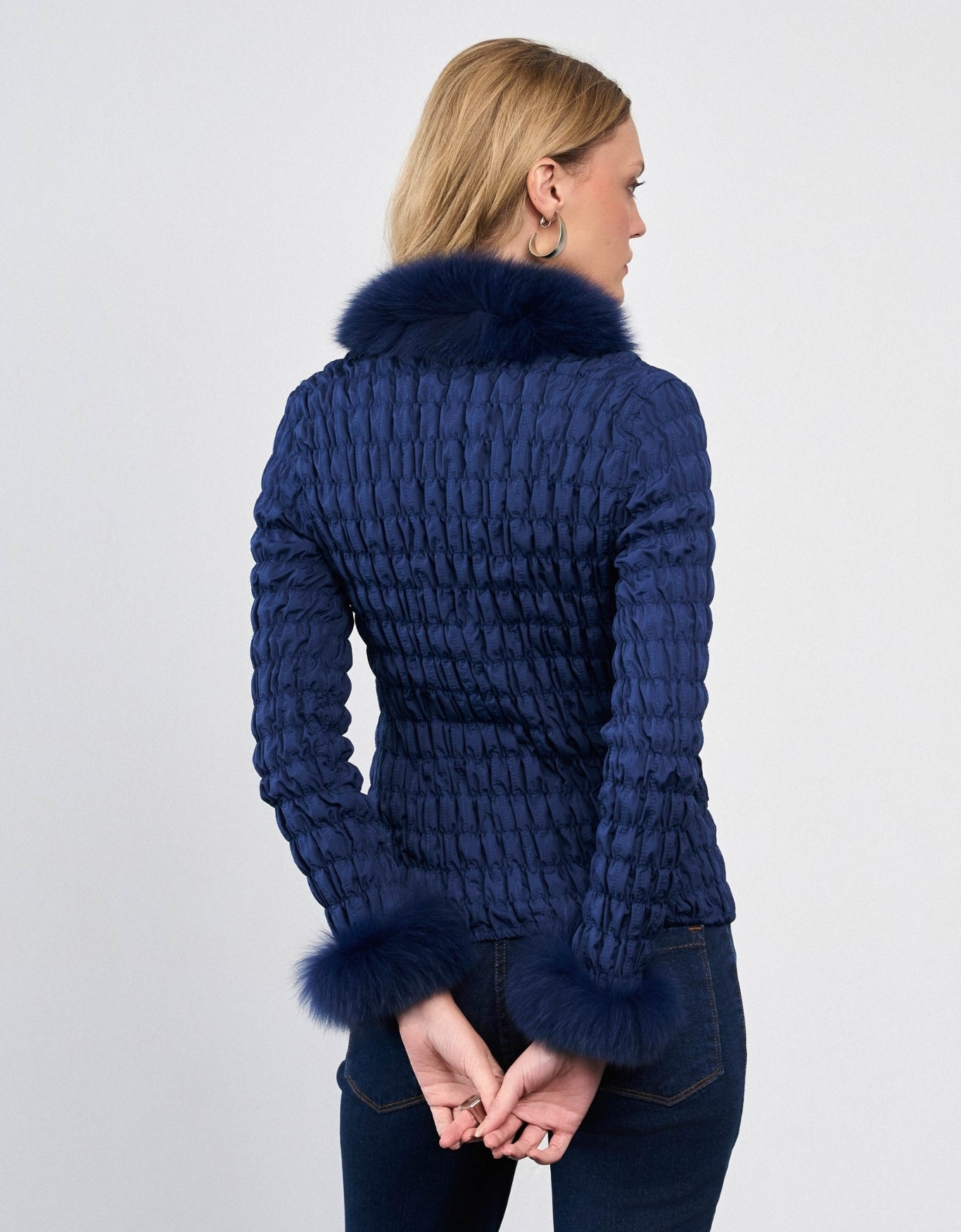 CASACO BIA MADRE REINA PELE NAVY