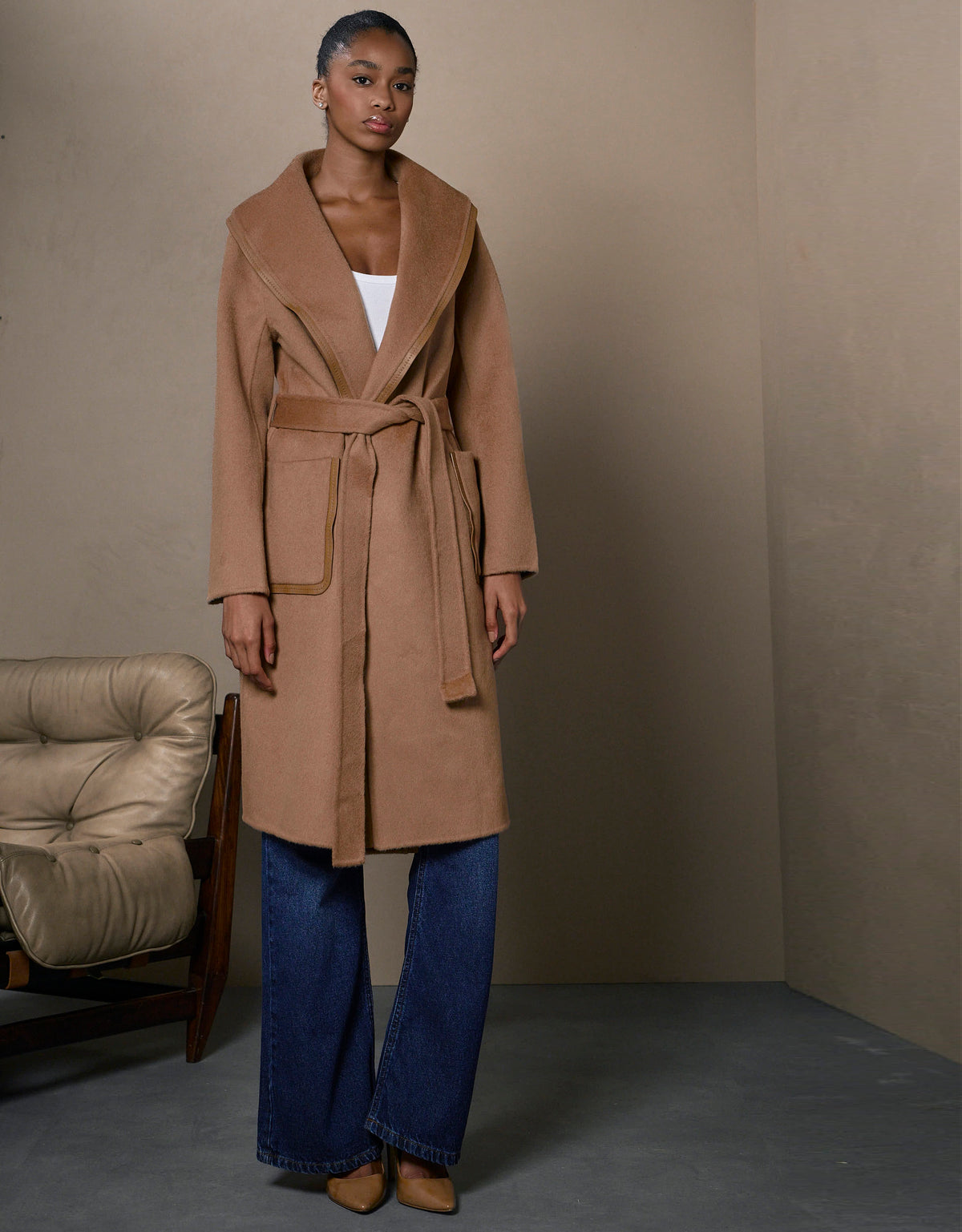 CASACO CLAIR MADRE REINA LÃ CAMEL