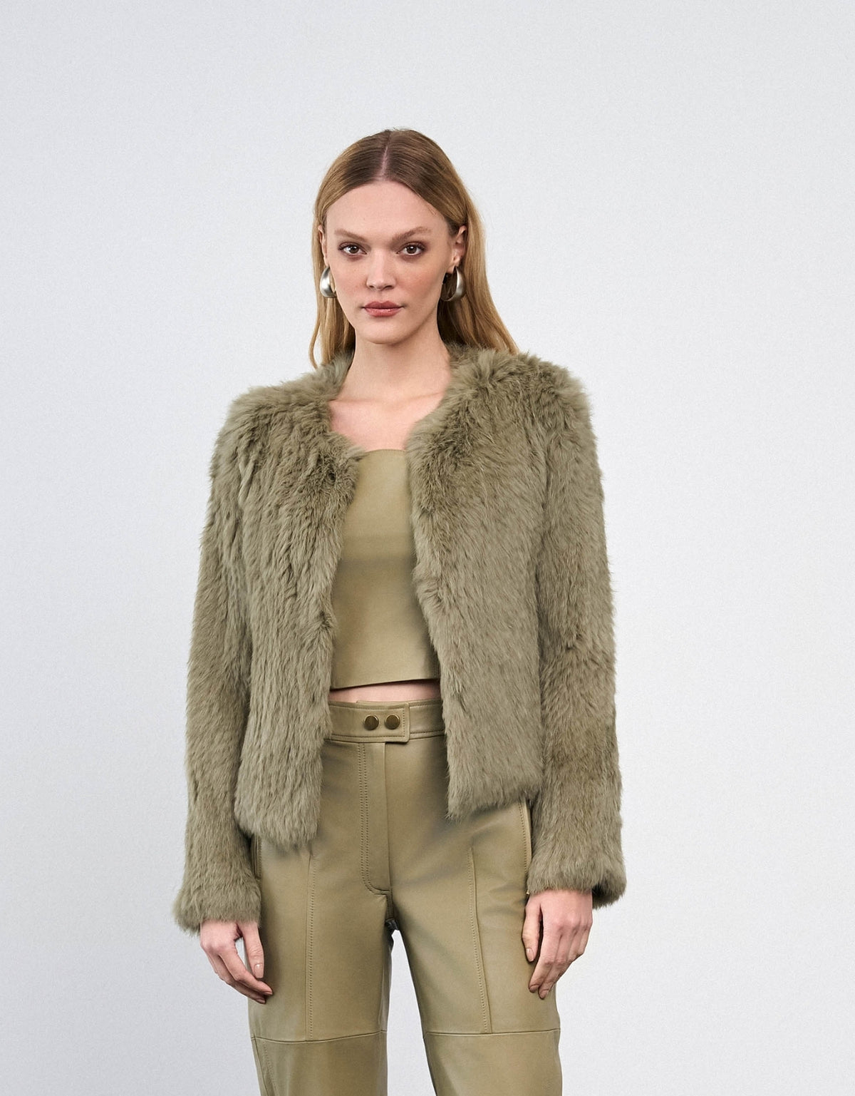 CASACO CLÁSSICO MADRE REINA PELE GREIGE