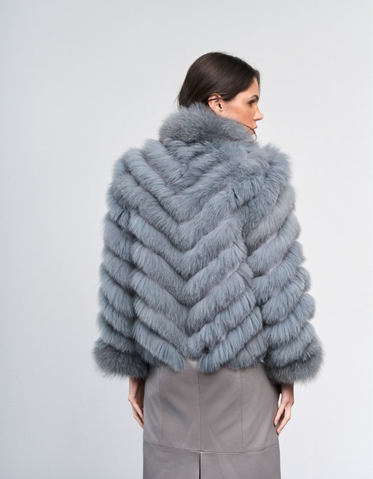 CASACO FACE MADRE REINA PELE CALM GRAY