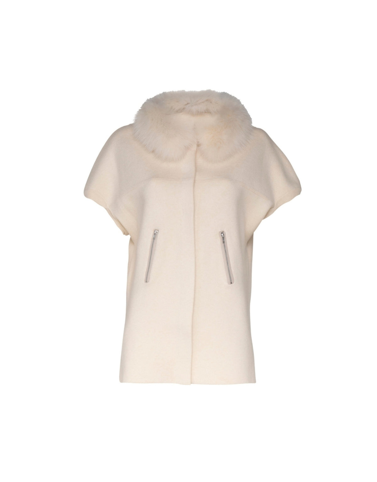 CASACO FOX LONGO MADRE REINA TRICOT OFF WHITE