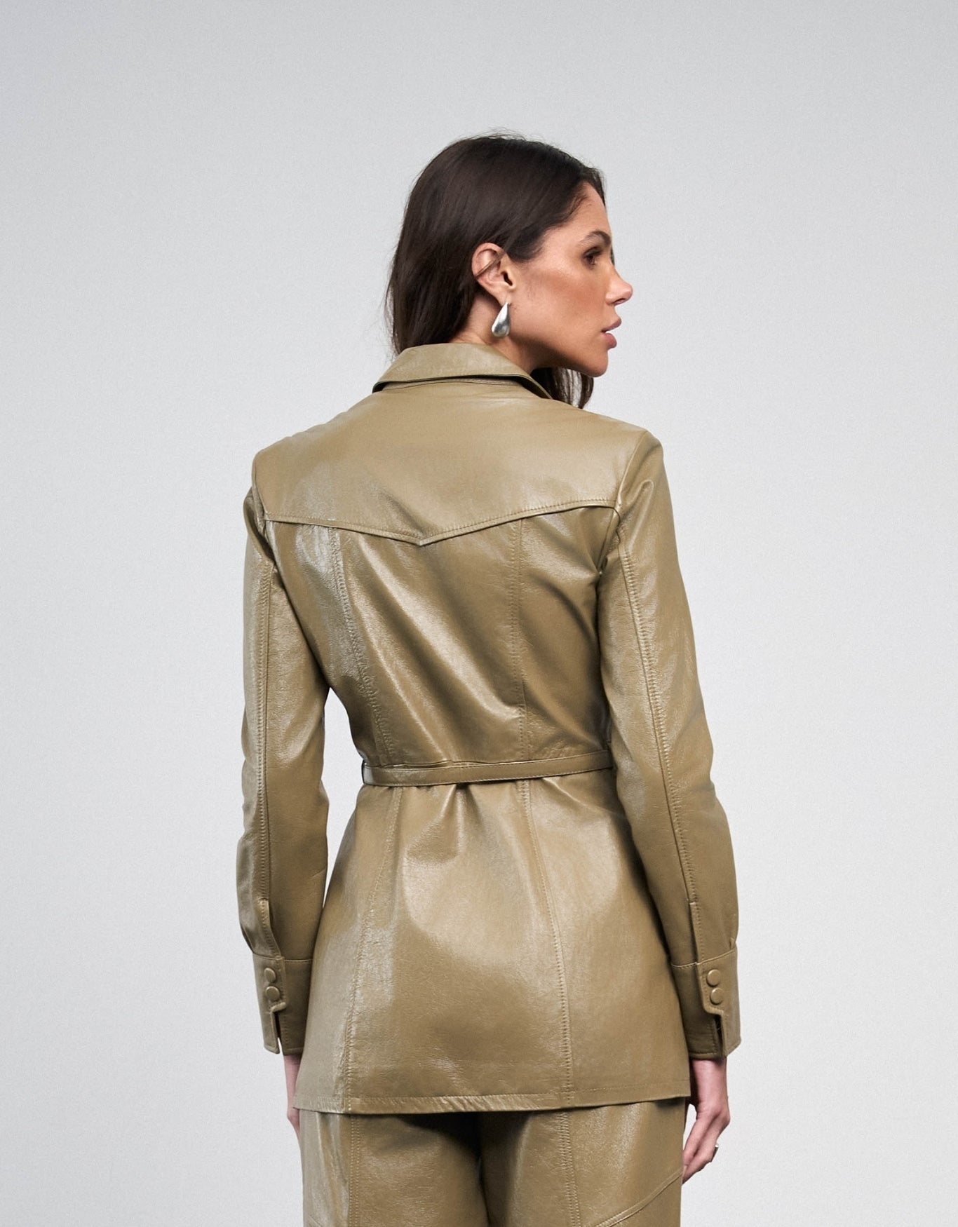 CASACO ISADORA MADRE REINA COURO GREIGE