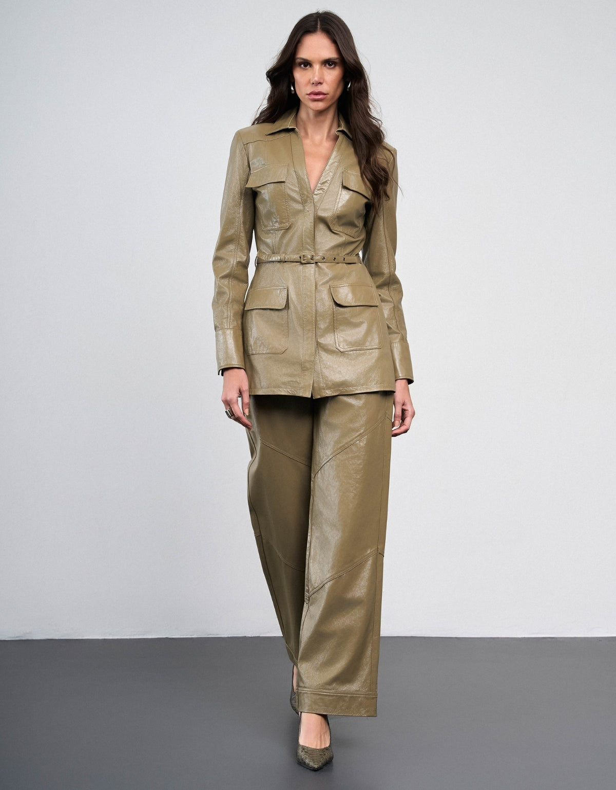 CASACO ISADORA MADRE REINA COURO GREIGE