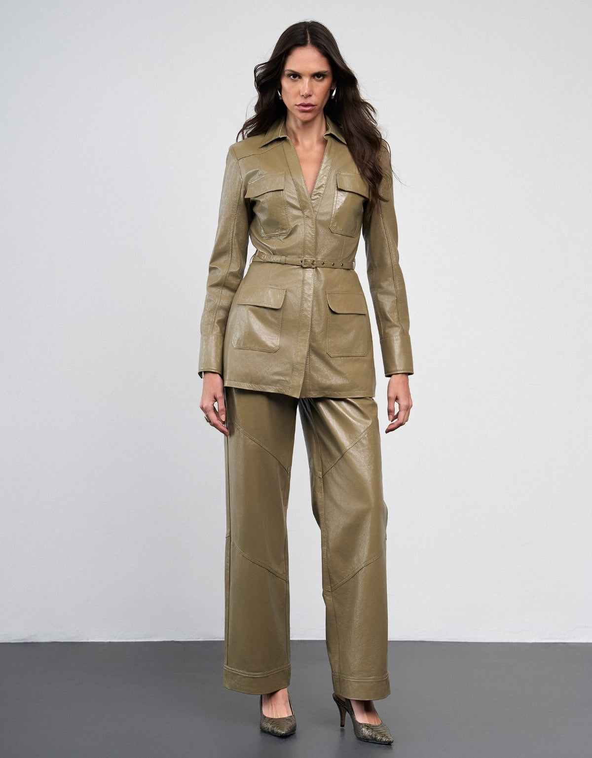 CASACO ISADORA MADRE REINA COURO GREIGE